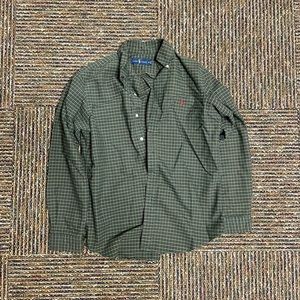 Vintage Ralph Lauren Forest Green Plaid Button Down Shirt